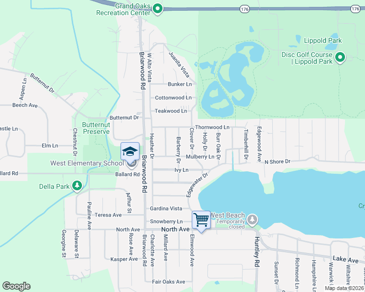 map of restaurants, bars, coffee shops, grocery stores, and more near 87 Barberry Drive in Crystal Lake