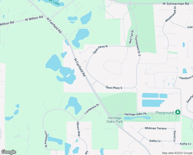 map of restaurants, bars, coffee shops, grocery stores, and more near 69 Open Parkway South in Hawthorn Woods