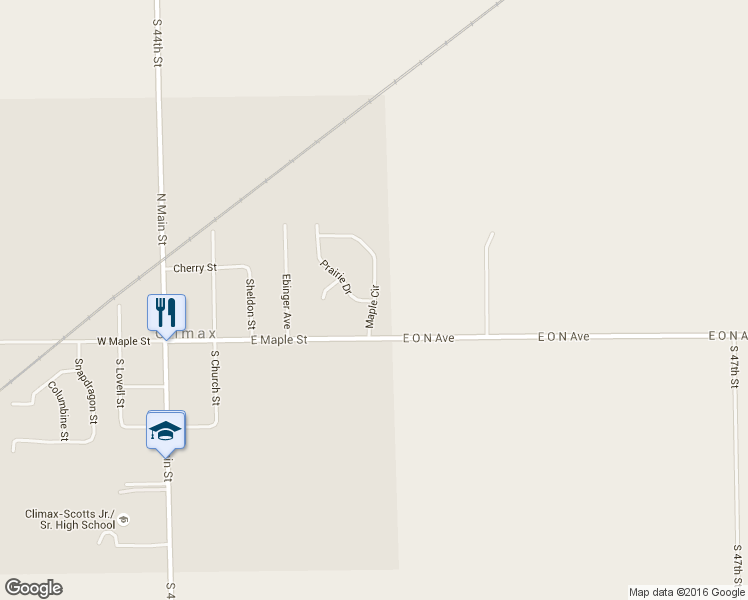 map of restaurants, bars, coffee shops, grocery stores, and more near 124 Maple Circle in Climax