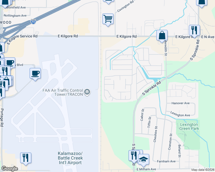 map of restaurants, bars, coffee shops, grocery stores, and more near 5380-5392 Deadwood Drive West in Portage