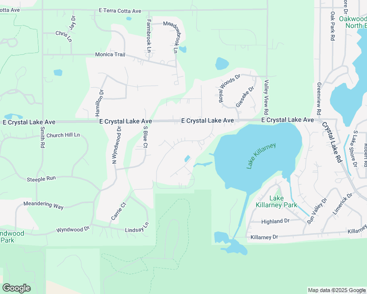 map of restaurants, bars, coffee shops, grocery stores, and more near 6124 South Kilkenny Drive in Crystal Lake