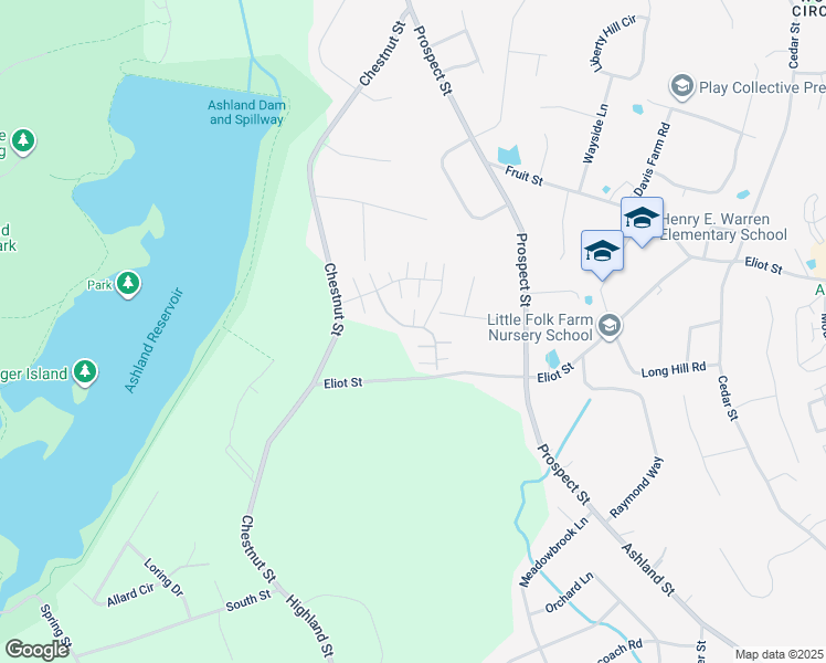 map of restaurants, bars, coffee shops, grocery stores, and more near 15 Fern Crossing in Ashland