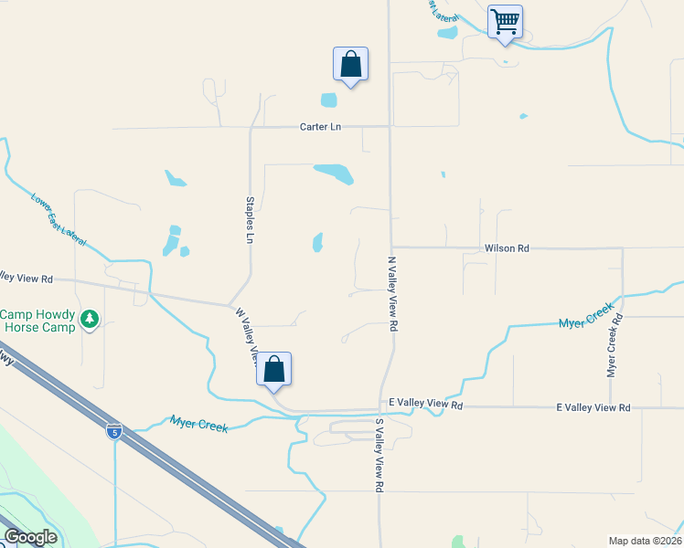 map of restaurants, bars, coffee shops, grocery stores, and more near 1249 North Valley View Road in Ashland
