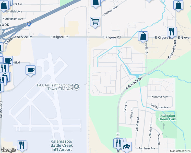 map of restaurants, bars, coffee shops, grocery stores, and more near 5380-5392 Deadwood Drive West in Portage