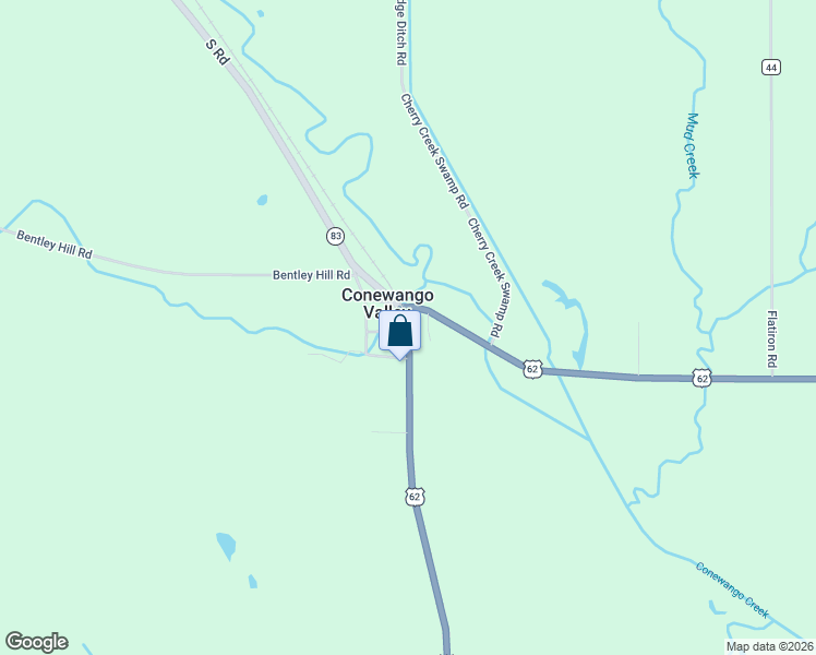 map of restaurants, bars, coffee shops, grocery stores, and more near 5523 U.S. 62 in Conewango Valley