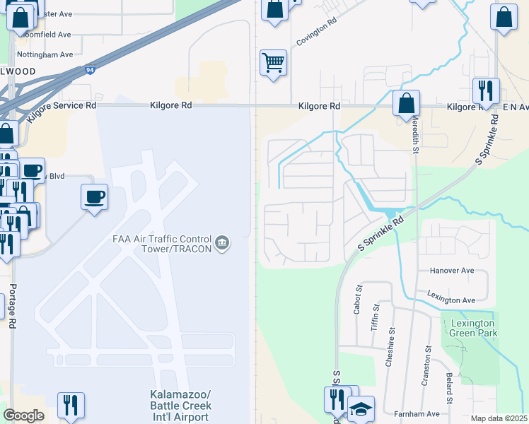 map of restaurants, bars, coffee shops, grocery stores, and more near 5380 Deadwood Drive West in Portage