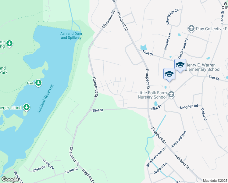 map of restaurants, bars, coffee shops, grocery stores, and more near 15 Fern Crossing in Ashland