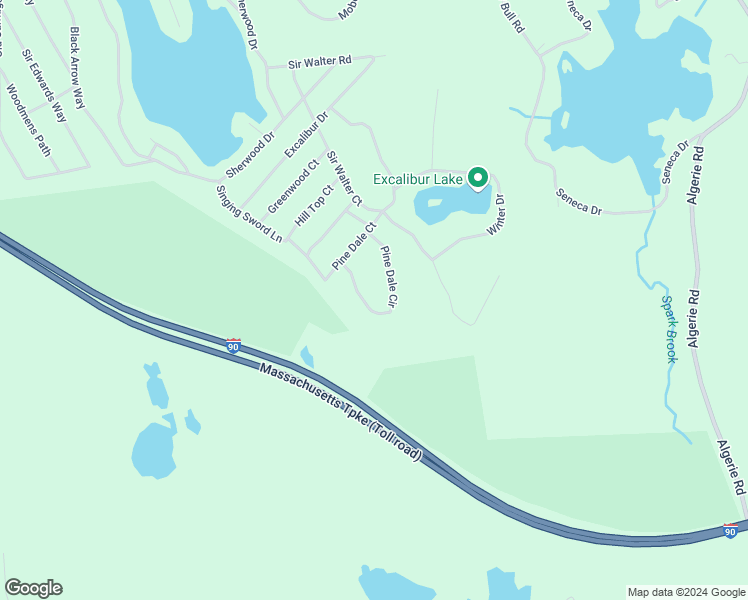 map of restaurants, bars, coffee shops, grocery stores, and more near 71 Pine Dale Circle in Becket