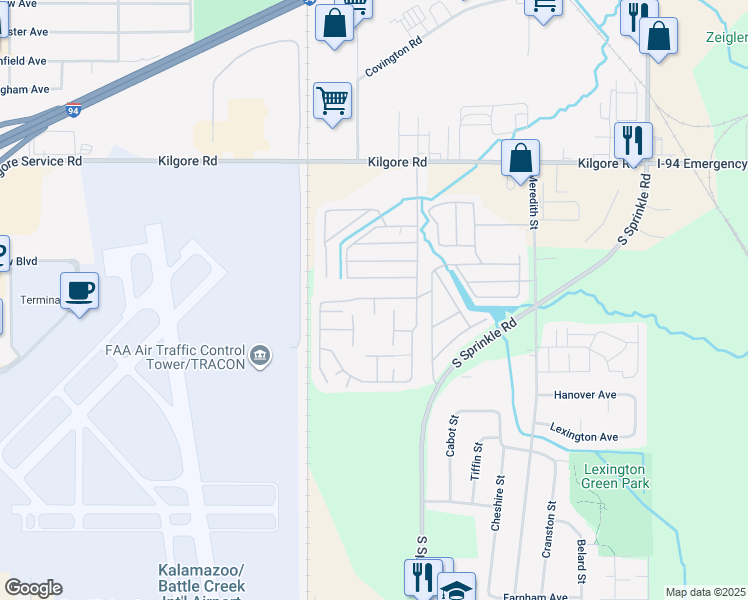 map of restaurants, bars, coffee shops, grocery stores, and more near 5300-5410 Lookout Lane in Portage