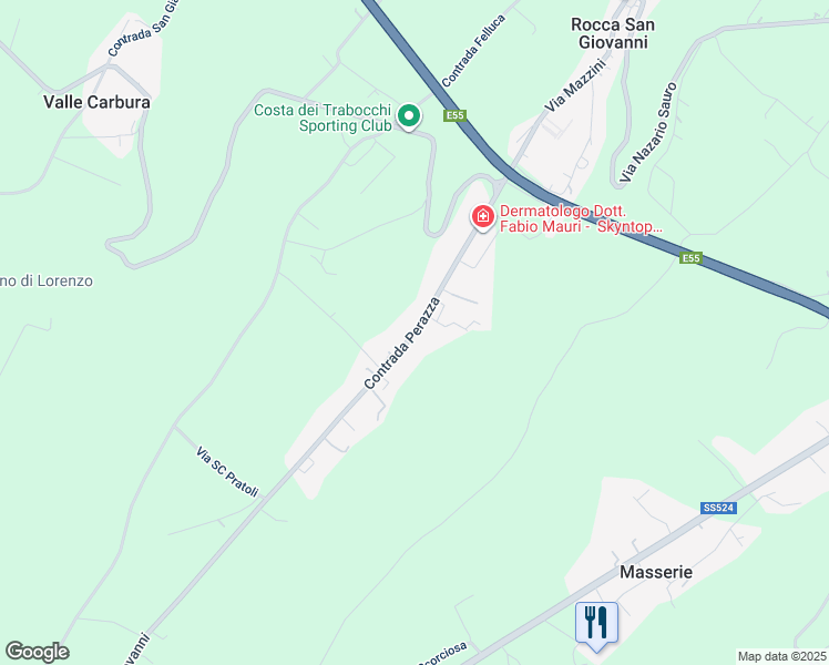 map of restaurants, bars, coffee shops, grocery stores, and more near 63 Contrada Perazza in Rocca San Giovanni