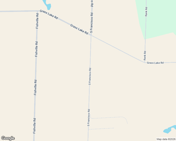 map of restaurants, bars, coffee shops, grocery stores, and more near 1500 South Francisco Road in Grass Lake