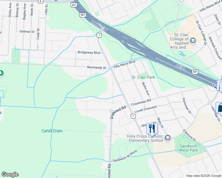 map of restaurants, bars, coffee shops, grocery stores, and more near in Lasalle