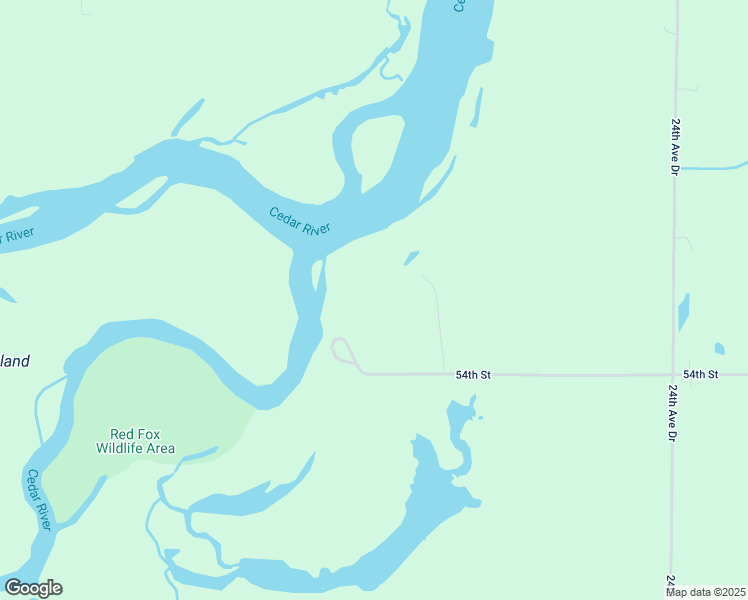 map of restaurants, bars, coffee shops, grocery stores, and more near 2379 54th Street in Vinton