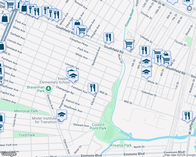 map of restaurants, bars, coffee shops, grocery stores, and more near 483 Lincoln Avenue in Lincoln Park