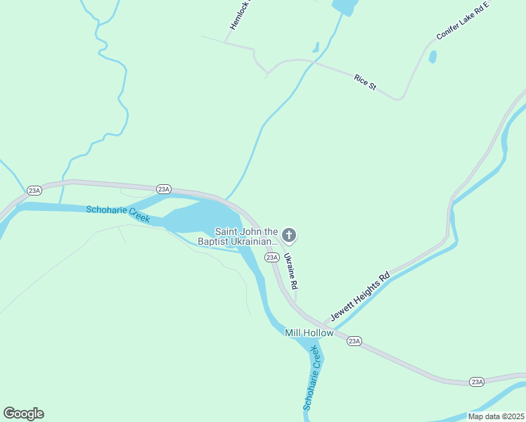map of restaurants, bars, coffee shops, grocery stores, and more near 96 Ukraine Road in Hunter