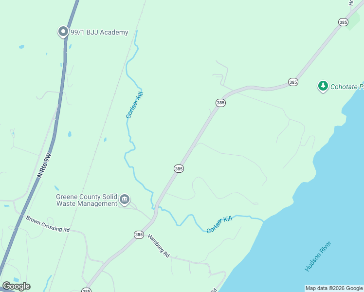 map of restaurants, bars, coffee shops, grocery stores, and more near 265 Highway 385 in Catskill