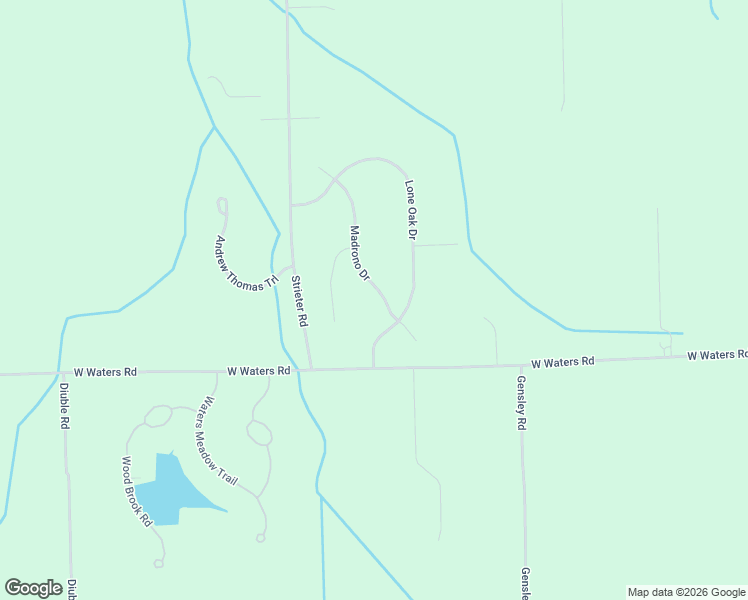 map of restaurants, bars, coffee shops, grocery stores, and more near 2822 Madrono Drive in Ann Arbor