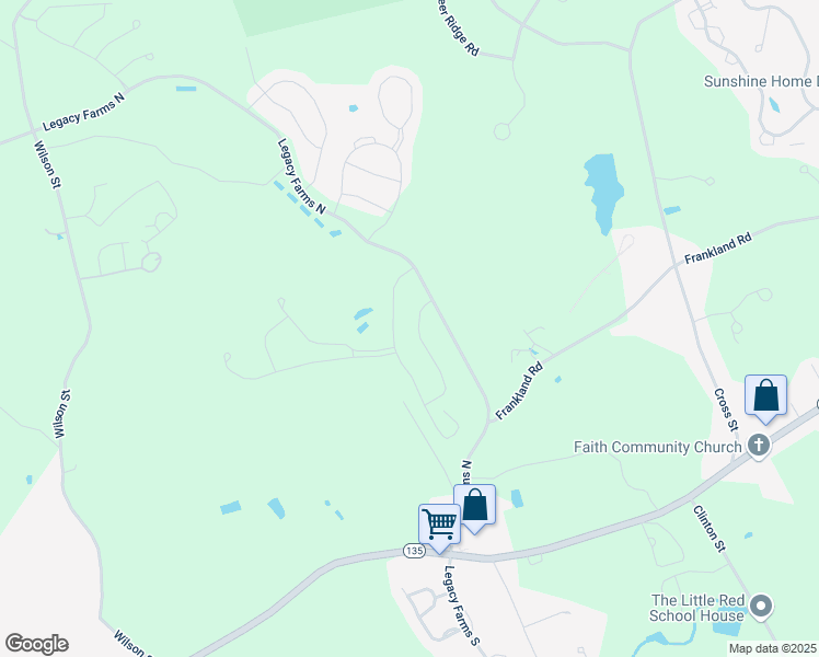 map of restaurants, bars, coffee shops, grocery stores, and more near 16 Poplar Lane in Hopkinton