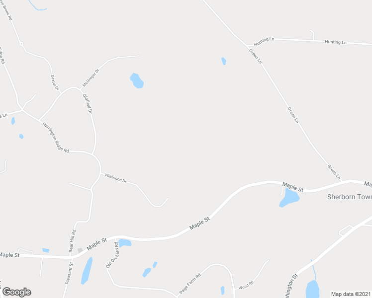 map of restaurants, bars, coffee shops, grocery stores, and more near Wildwood Drive in Sherborn