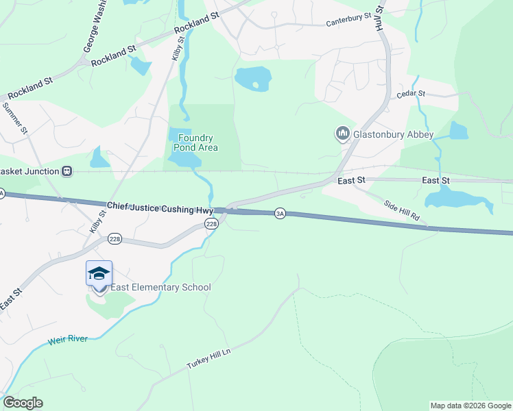 map of restaurants, bars, coffee shops, grocery stores, and more near 133 Chief Justice Cushing Highway in Hingham