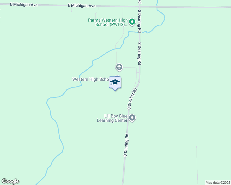 map of restaurants, bars, coffee shops, grocery stores, and more near 1400 South Dearing Road in Parma