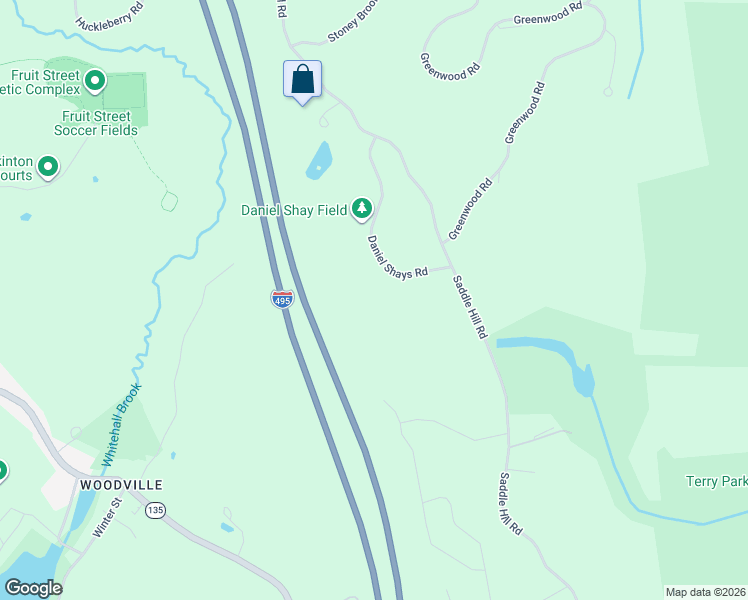 map of restaurants, bars, coffee shops, grocery stores, and more near 9 Daniel Shays Rd in Hopkinton