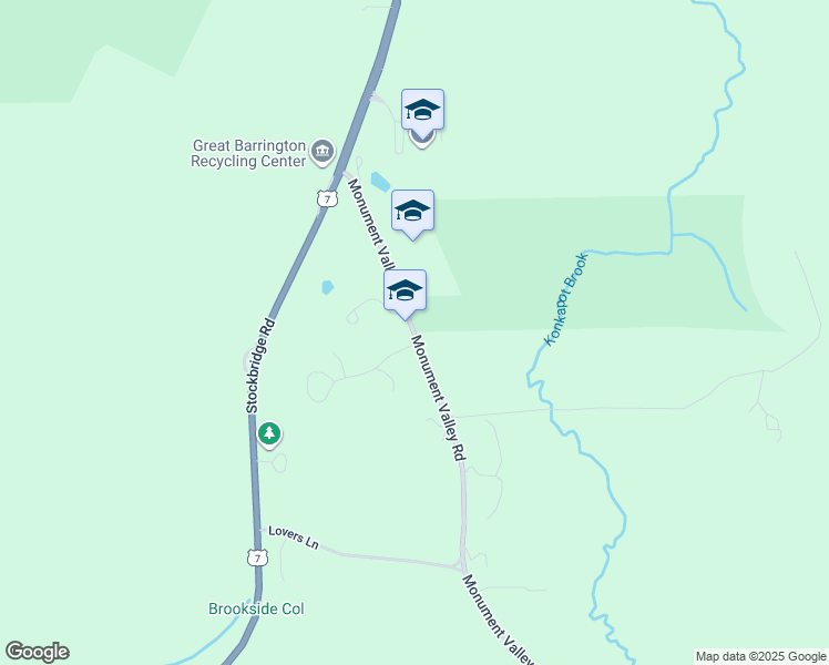 map of restaurants, bars, coffee shops, grocery stores, and more near 318 Monument Valley Road in Great Barrington