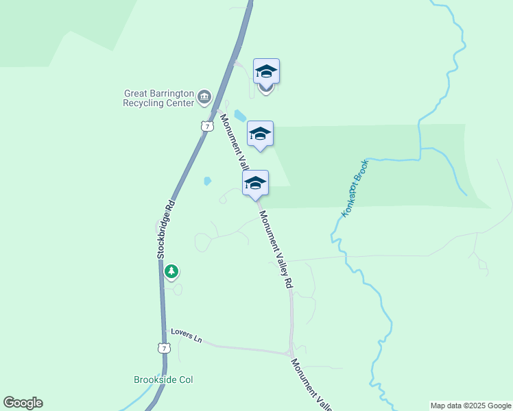 map of restaurants, bars, coffee shops, grocery stores, and more near 313 Monument Valley Road in Great Barrington