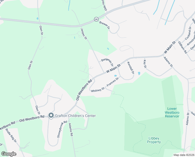 map of restaurants, bars, coffee shops, grocery stores, and more near 2 Gershom Drive in Worcester County