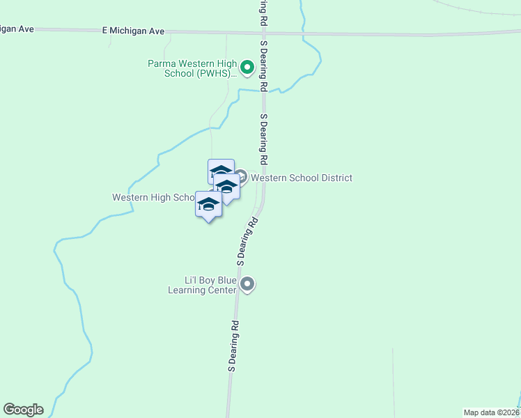 map of restaurants, bars, coffee shops, grocery stores, and more near 1407 South Dearing Road in Parma