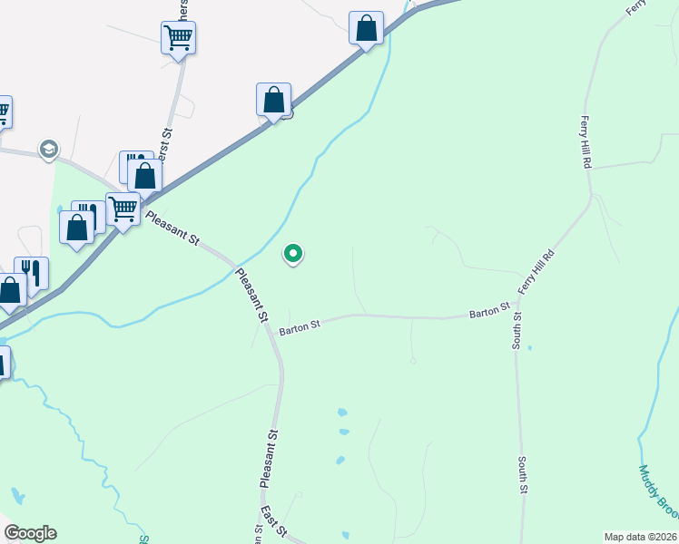 map of restaurants, bars, coffee shops, grocery stores, and more near 1-17 Pheasant Hill Road in Granby