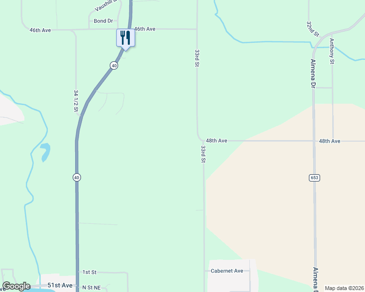 map of restaurants, bars, coffee shops, grocery stores, and more near 47862 33rd Street in Paw Paw