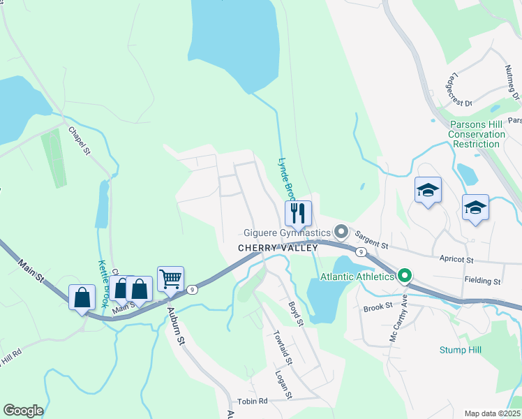 map of restaurants, bars, coffee shops, grocery stores, and more near 48 Brown Street in Leicester