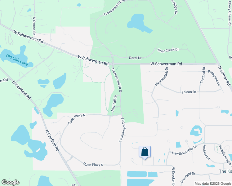 map of restaurants, bars, coffee shops, grocery stores, and more near 31 Red Tail Drive in Hawthorn Woods