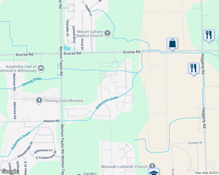 map of restaurants, bars, coffee shops, grocery stores, and more near 7957 Rayna Court in Belleville