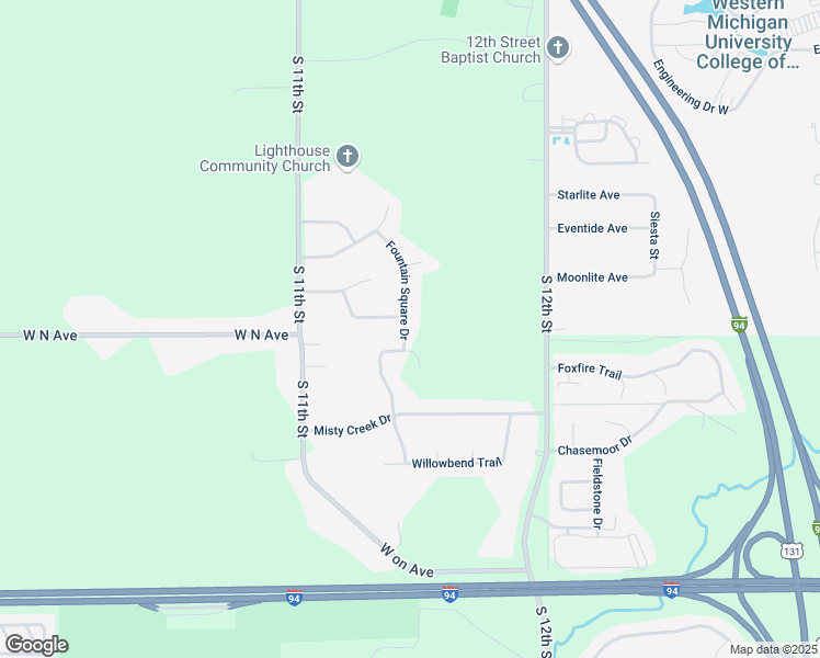 map of restaurants, bars, coffee shops, grocery stores, and more near 5019 Fountain Square Drive in Kalamazoo