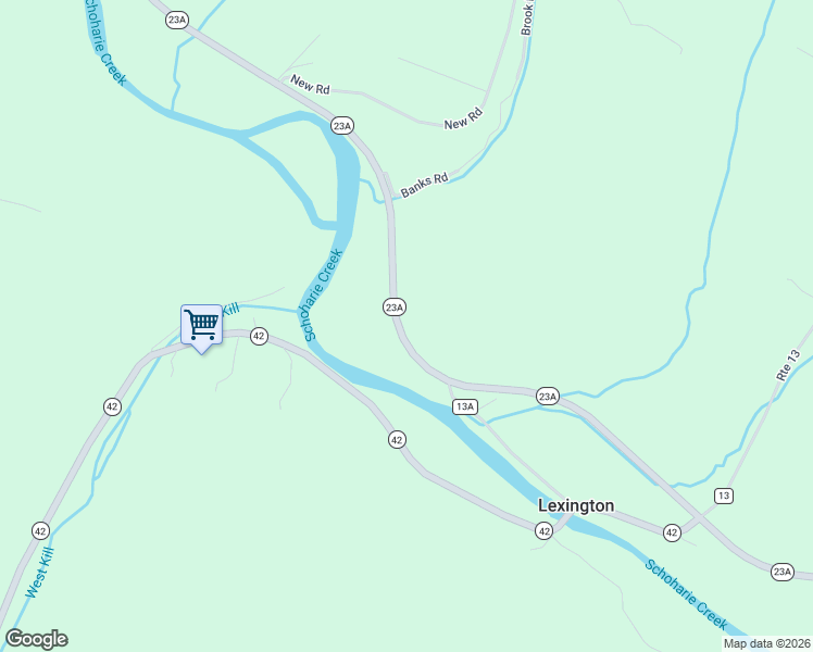 map of restaurants, bars, coffee shops, grocery stores, and more near 11548 New York 23A in Prattsville