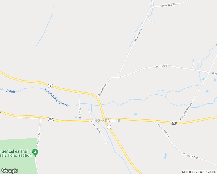 map of restaurants, bars, coffee shops, grocery stores, and more near 90 Pine Hill Road in Unadilla