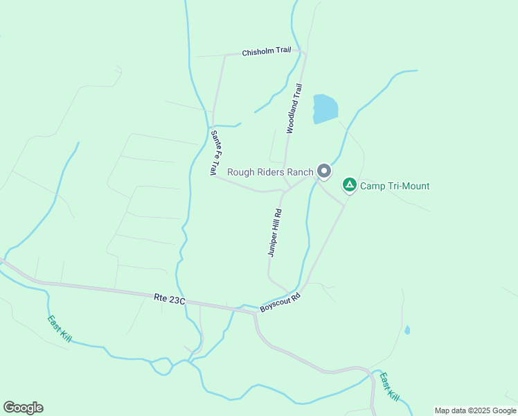 map of restaurants, bars, coffee shops, grocery stores, and more near 125 Chisolm Trail in East Jewett