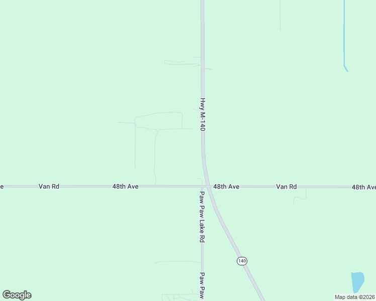 map of restaurants, bars, coffee shops, grocery stores, and more near 47458 Michigan 140 in Covert