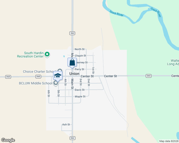 map of restaurants, bars, coffee shops, grocery stores, and more near 401 1st Street in Union