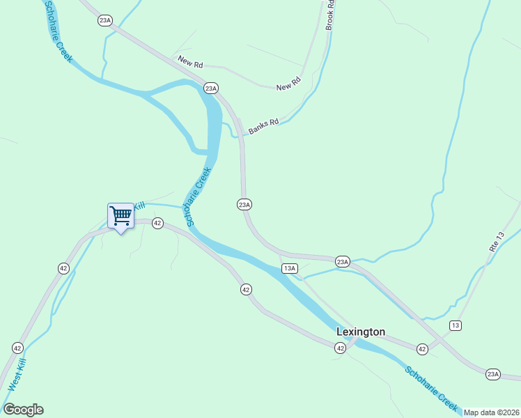 map of restaurants, bars, coffee shops, grocery stores, and more near 11548 Highway 23A in Greene