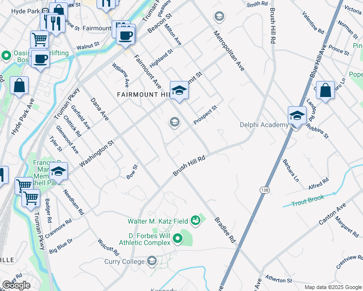 map of restaurants, bars, coffee shops, grocery stores, and more near 7 Robbart Lane in Boston