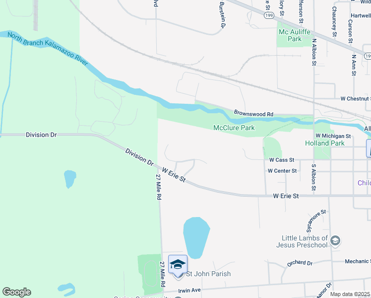 map of restaurants, bars, coffee shops, grocery stores, and more near 1300 Hillside Road in Albion