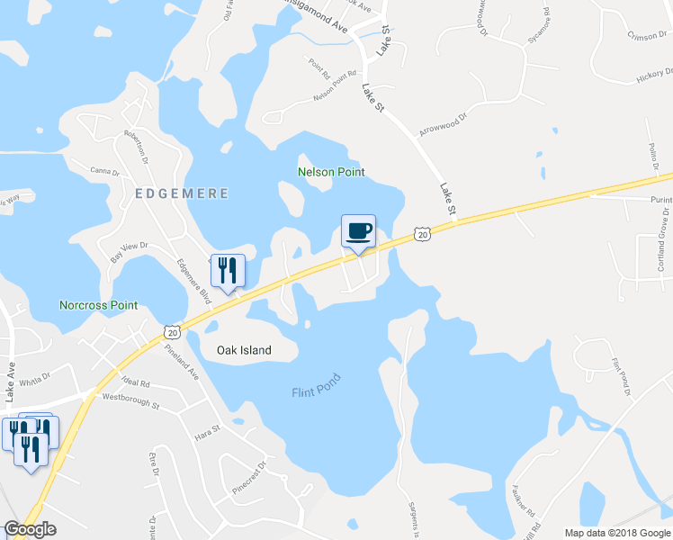 map of restaurants, bars, coffee shops, grocery stores, and more near 112 Hartford Turnpike in Shrewsbury
