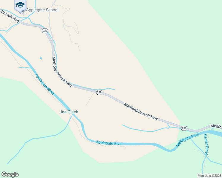 map of restaurants, bars, coffee shops, grocery stores, and more near 13260 Oregon 238 in Jacksonville