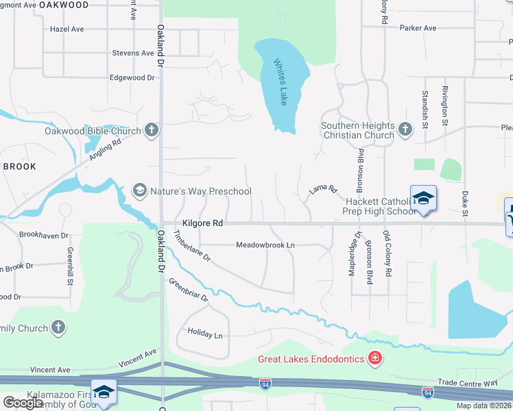 map of restaurants, bars, coffee shops, grocery stores, and more near 4420 Glenrose Terrace in Kalamazoo