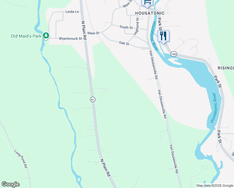 map of restaurants, bars, coffee shops, grocery stores, and more near 342 North Plain Road in Great Barrington