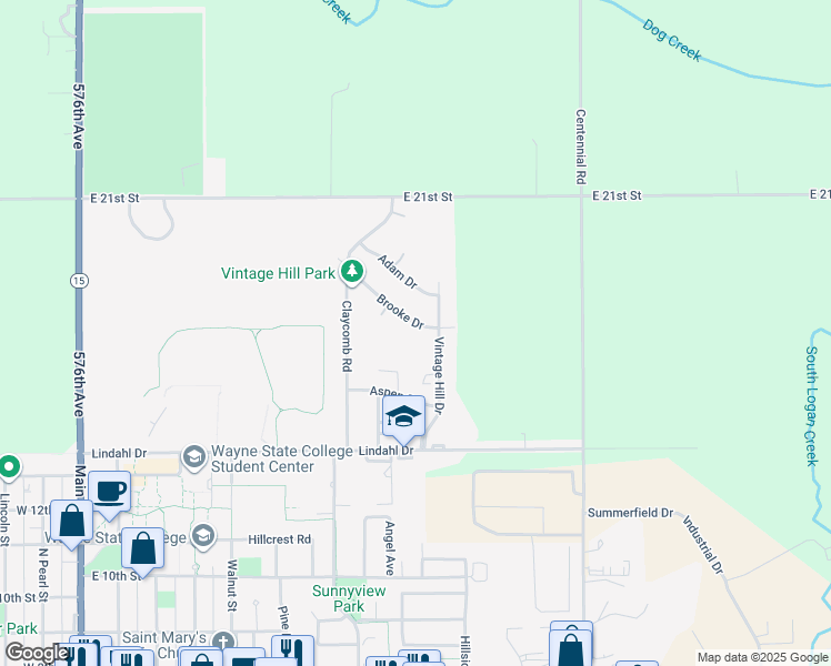 map of restaurants, bars, coffee shops, grocery stores, and more near 1007 Brooke Drive in Wayne