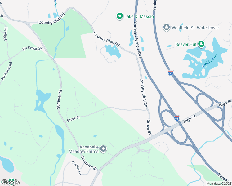 map of restaurants, bars, coffee shops, grocery stores, and more near 157 Grove Street in Westwood